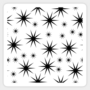 Starry Asterisk Pattern (Black) Sticker